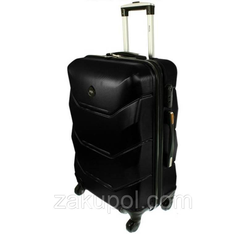 Дорожній пластиковий чемодан RGL 720, середній Чорний
