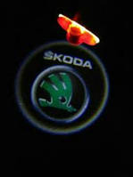 Штатная подсветка дверей проекторы дверных карт SKODA (Шкода) А5 superb.