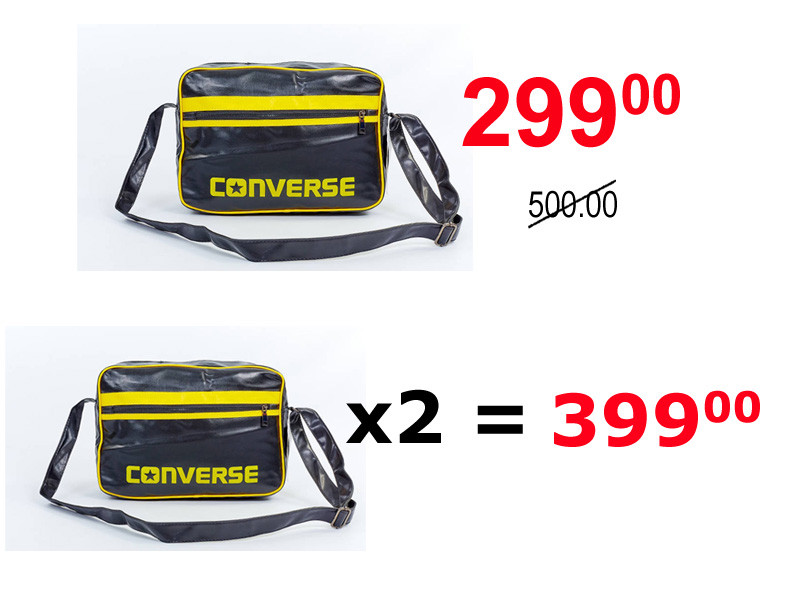 Молодіжна спортивна сумка на плече Converse Yellow
