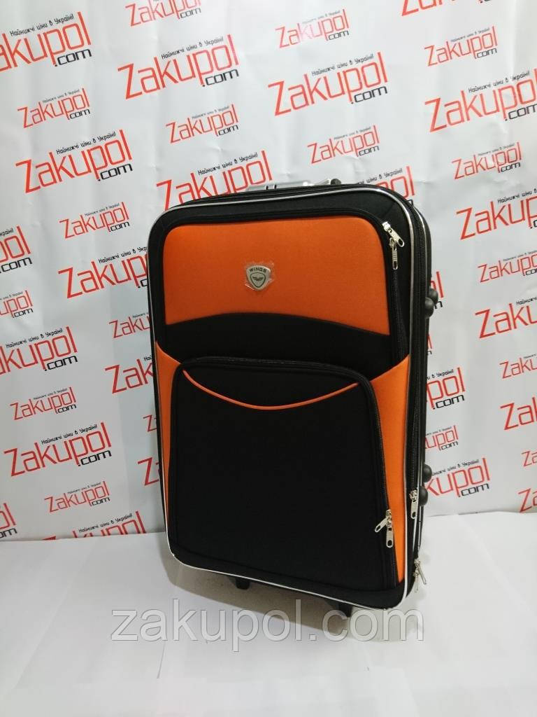Валіза WINGS 102, Середня, 60 л Чорно-жовтогаряча