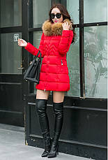 Жіноча зимова куртка, парка,пуховик, капюшон хутро єнота., фото 2