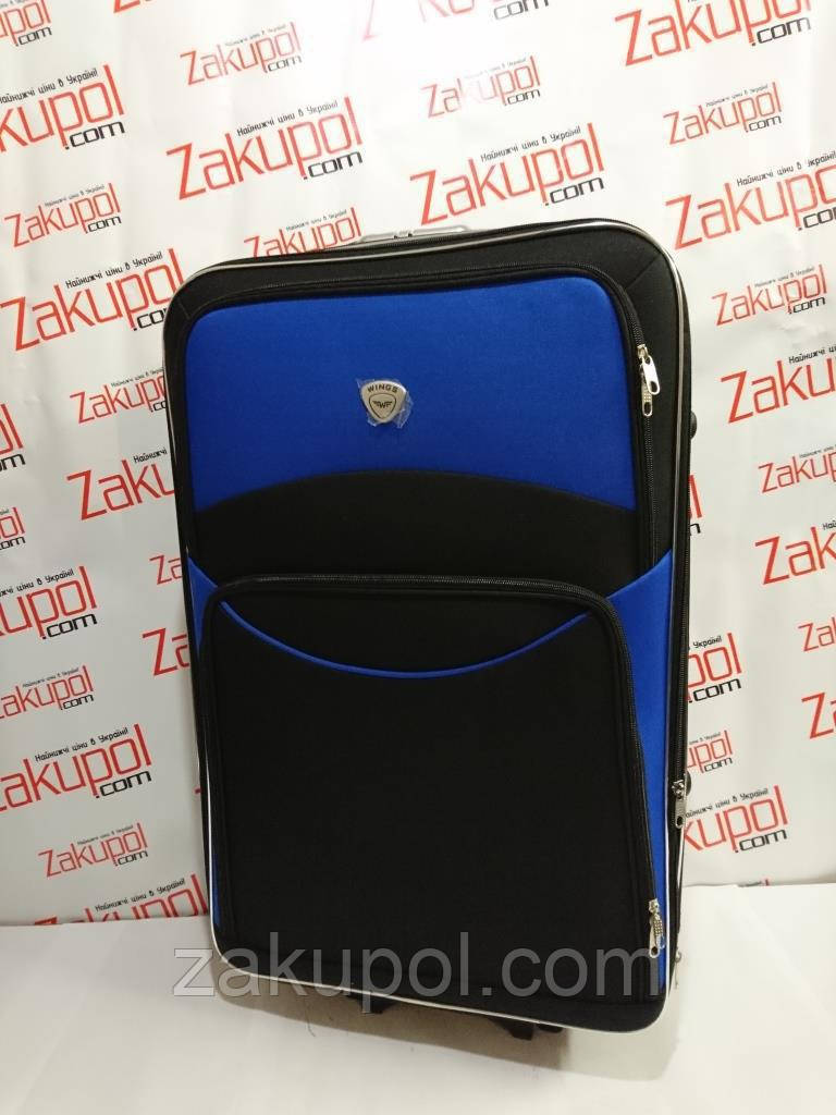 Валіза WINGS 102, Велика, 85 л Чорно-синя