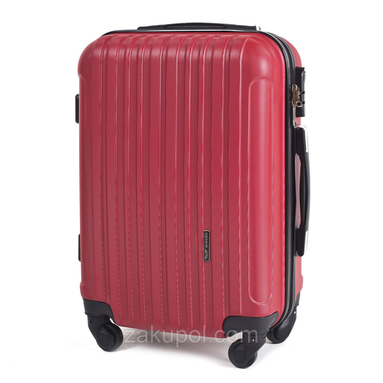 Валіза WINGS 2011 (DUBAI) АБС-пластик, велика Червона