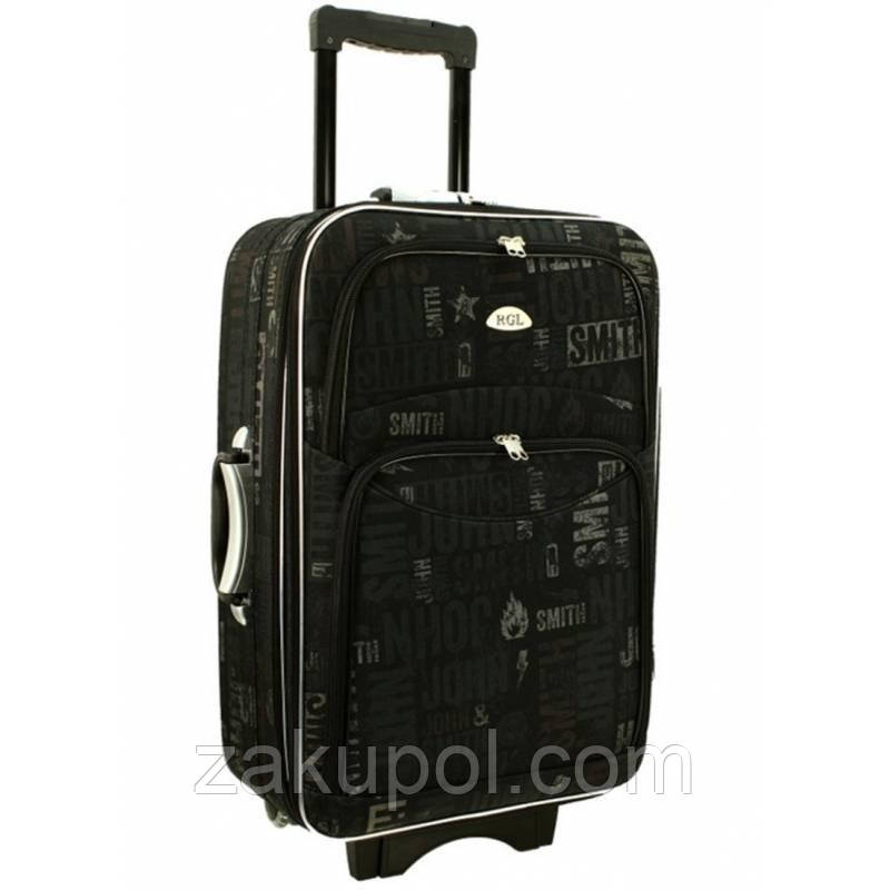 Валіза RGL 773, Середня, 60 л Чорна розпис