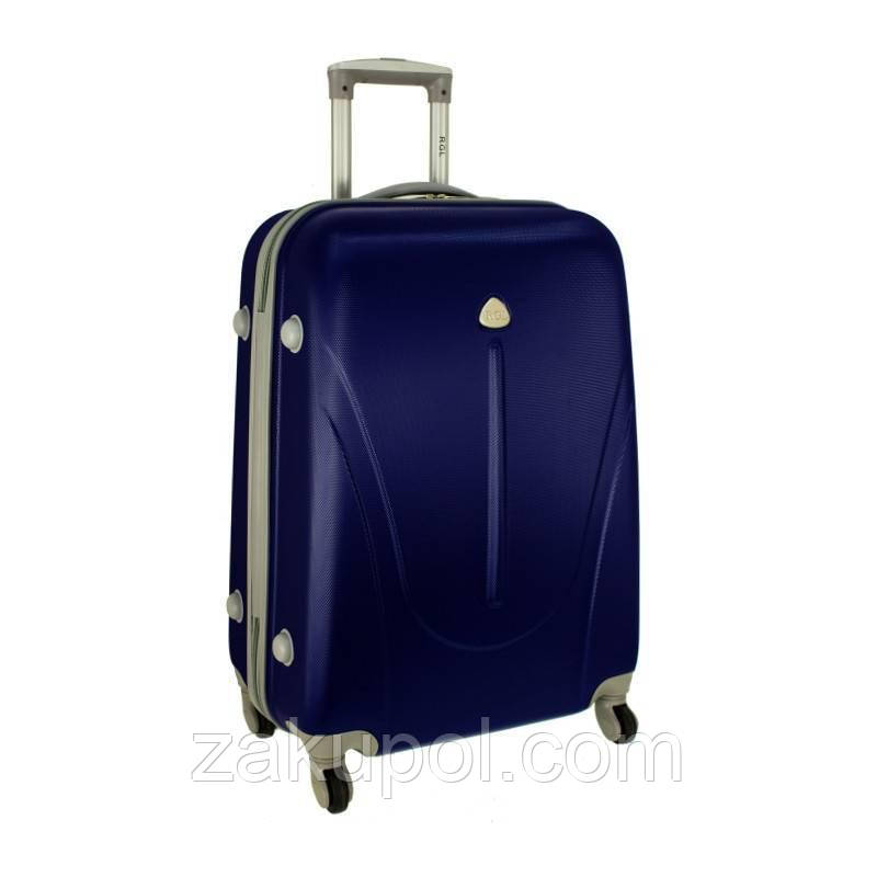 Дорожній чемодан RGL 883 полікарбонат з висувною ручкою на колесах Темно-синій, Малий
