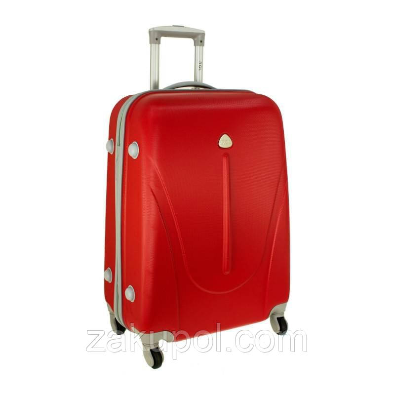 Дорожній чемодан RGL 883 полікарбонат з висувною ручкою на колесах Червоний, Малий(S)
