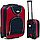 Валіза Suitcase 801 A, міні (ручна поклажа) Червоний-сині кишені, фото 3