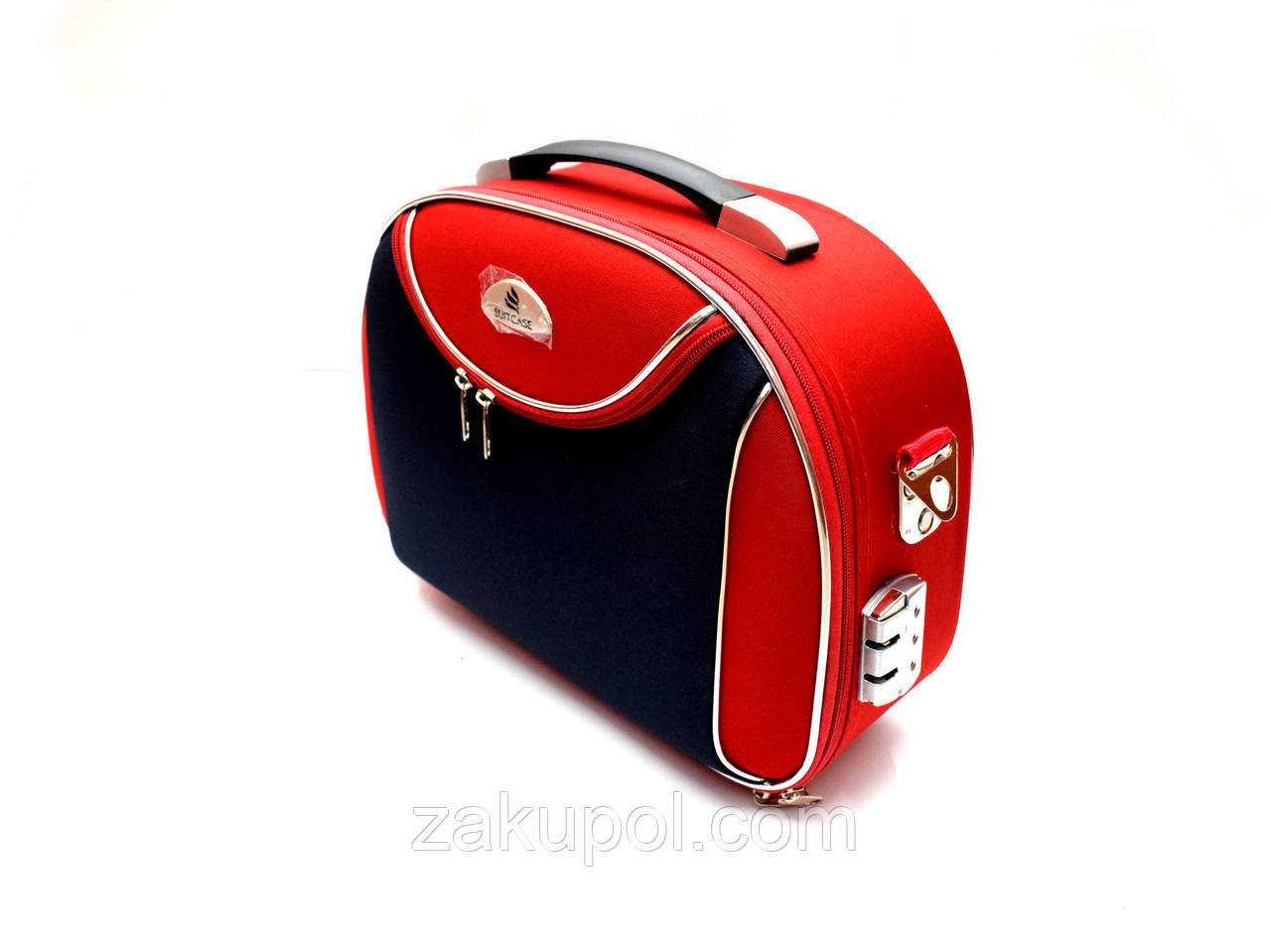 Кейс тканинний Suitcase 801 A Синій-червоні кишені, Кейс M