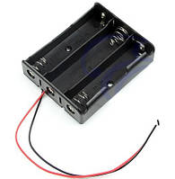 Батарейный отсек для аккумуляторов типоразмера 18650, для трех элементов, выводы - провода