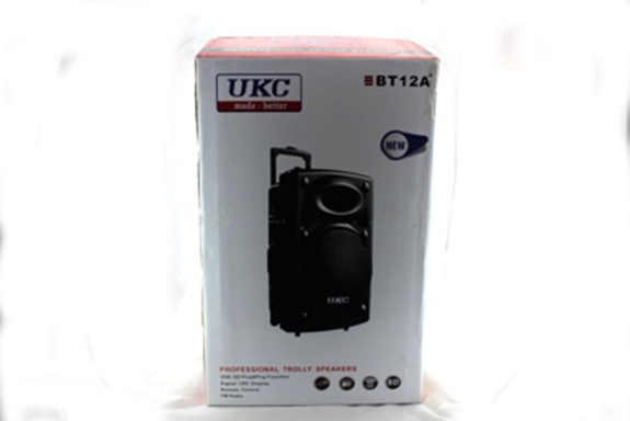 Портативна колонка UKC BT 15A в комплекті два бездротові мікрофони працює від 12v/220v, фото 3