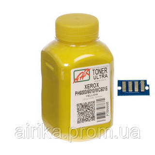 Тонер + чіп АНК для Xerox Phaser 6000/6010 ( тонер АНК, чип АНК) бутель 20 г Yellow (1500258) регіон 2 і 4