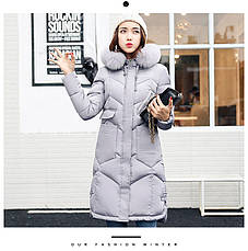 Жіноча зимова куртка, морочник, капюшон хутро єнота., фото 3