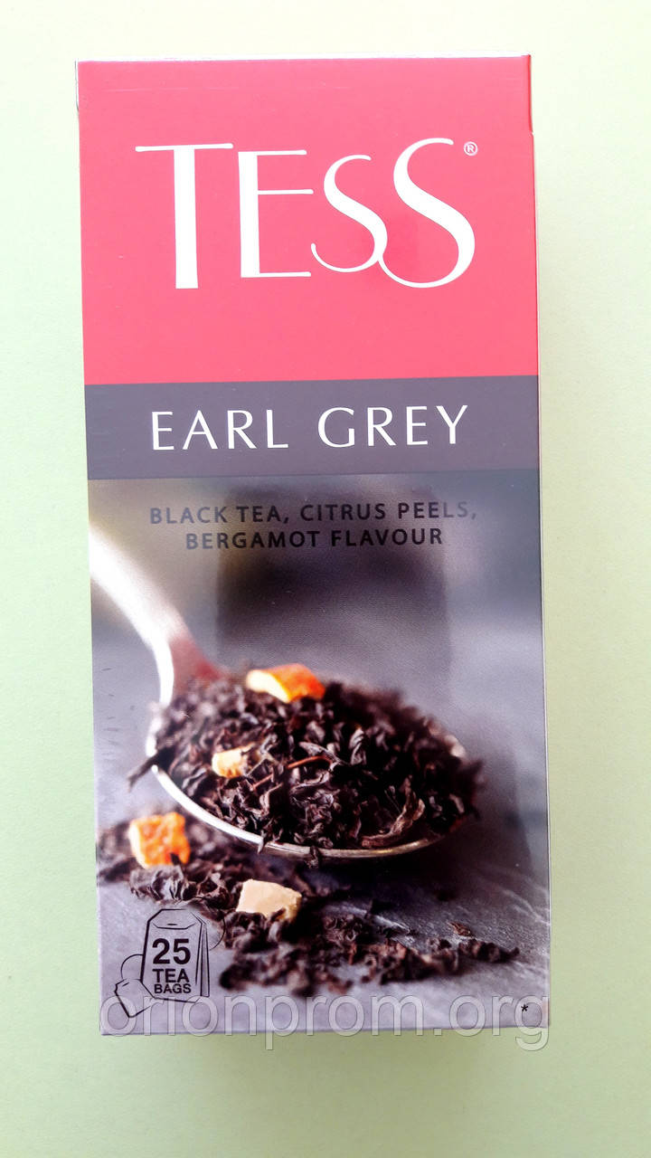 Чай Tess Earl Grey 25 пакетів чорний