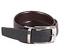 Чоловічий ремінь зі штучної шкіри під штани G110-11 коричневий, фото 3