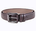 Чоловічий ремінь зі штучної шкіри під штани G110-17 коричневий, фото 4