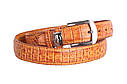 Чоловічий ремінь зі штучної шкіри під штани 230738 рудий, фото 2