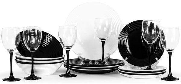Сервіз столовий Luminarc Harena Black&White 24 предмети N2243, фото 3