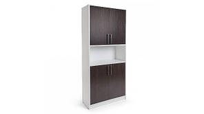 Вітрина М502 ДСП Білий/ Венге ручка Релинг (Markson TM)