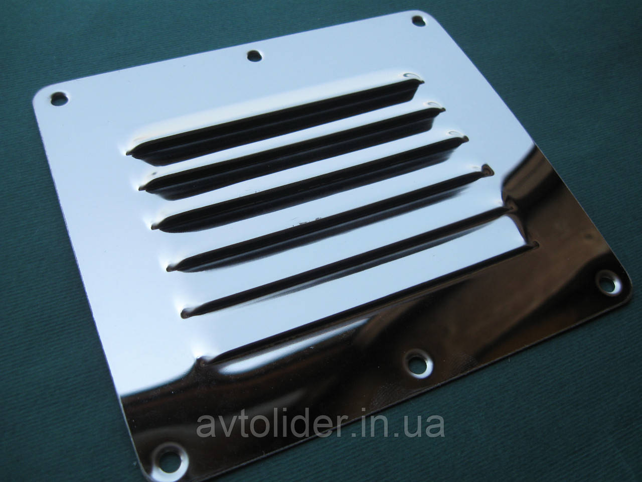 Решітка вентиляційна прямокутна 127x115 mm, нержавіюча сталь А4 (AISI 316)