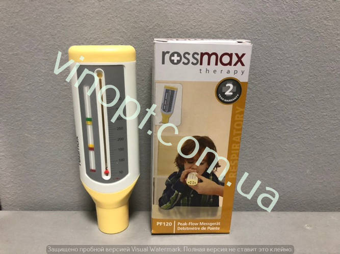 Пикфлоуметр ROSSMAX PF120С для измерения пиковой скорости выдоха 50-400 ...