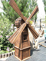 Садовий декор вітряний Млин М-2 дерев'яна