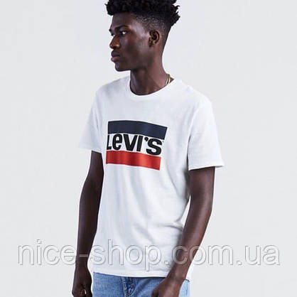 Розмір М! Футболка чоловіча Levis біла, фото 3