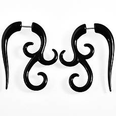 Фейк спіраль акрилова чорна