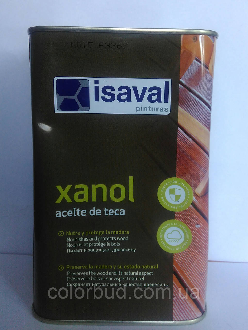 Олія тикова для меблів і терасси Isaval Xanol Aceite De Teca колір Мед ISAVAL Xanol Aceite De Teca 0,75 л