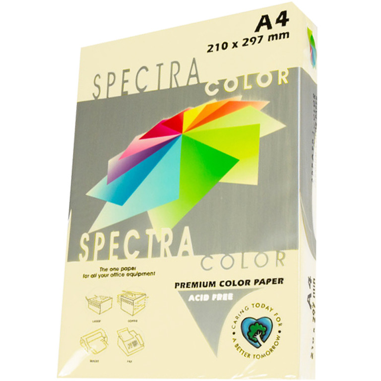 Бумага пастельных тонов Spectra Color 100 слоновая кость А4 160 гр 250 листов - фото 1 - id-p475273673