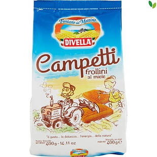 Печиво Divella Campetti Al Miele з медом, 400 г.