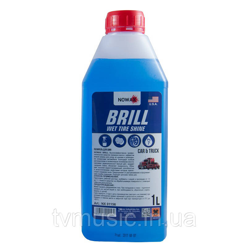Поліроль для шин NOWAX BRILL Wet Tire Shine 1 літр (NX 01156)