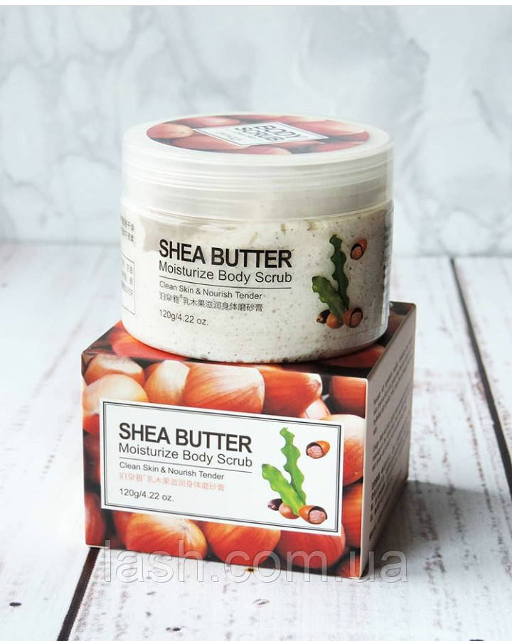 Скраб для тіла з олією Ши BioAqua Shea Butter Moisturize Body Scrub. 120 грамів