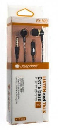 Навушники гарнітура DEEPBASS EX-500 вакуумні стереонавушники, фото 2