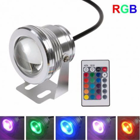 Світильник підводний LED RGB IP67 10 W 12 V з пультом, фото 1