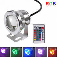 Светильник подводный LED RGB IP67 10W 12V с пультом