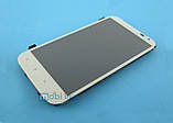 Дисплей із сенсорним екраном HTC Sensation XL (X315e) білий з рамкою, фото 2