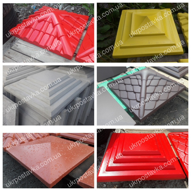 Бетонные крышки на забор