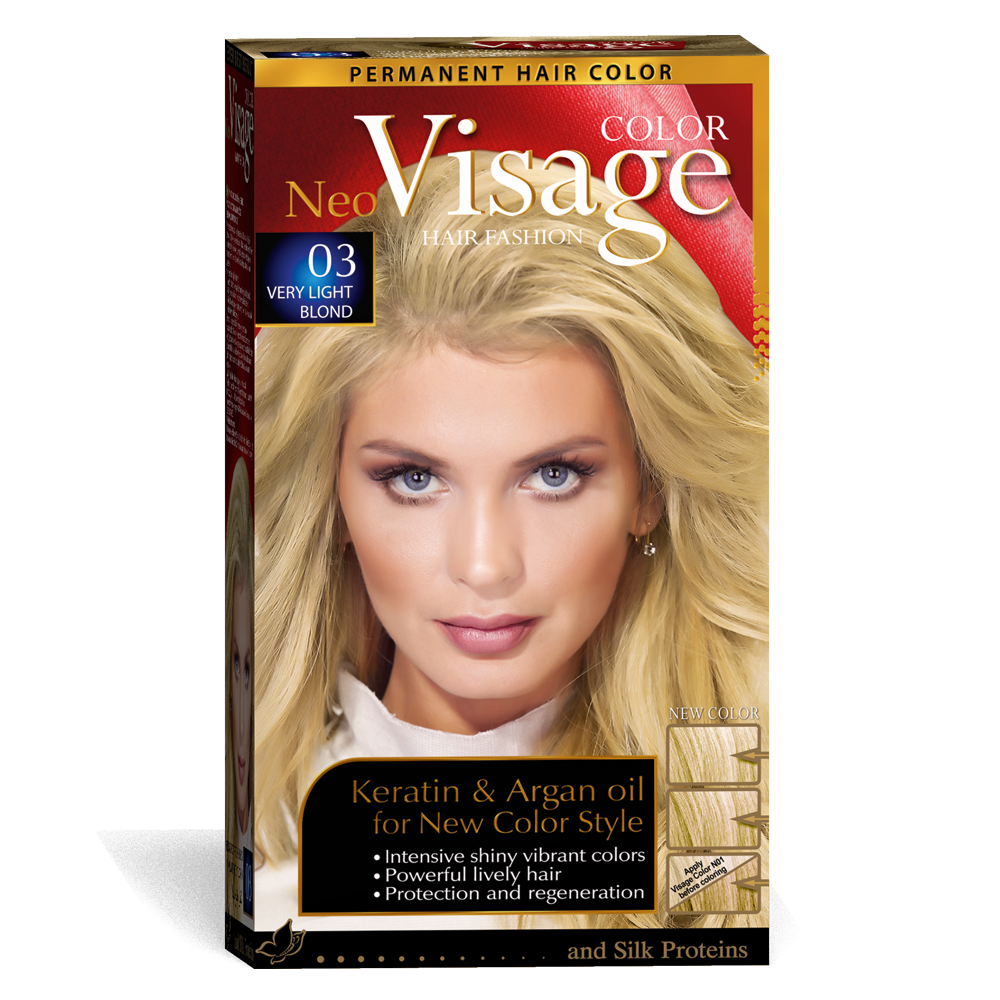Стійка фарба для волосся Solido cosmetics Visage Світлий блонд, 50/50/20 мл (4518003)