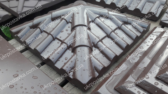 Крышка для забора черепица коричневая Крышка для забора черепица коричневая