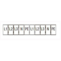 Маркировка клеммного ряда, ширина 5 мм (символы L1, L2, L3, N, PE) (уп. 100 шт.)