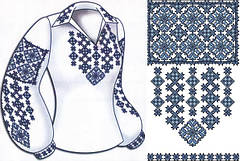 Схеми для вишивання хрестиком "Сорочка жіноча"