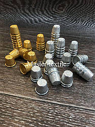 Наперсток металевий закритий, В = 16 мм, Д = 16 мм, хромований золото/срібло