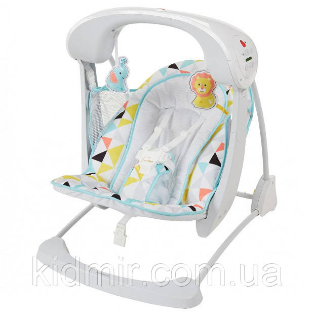 Крісло гойдалка Делюкс Візьми із собою біле Fisher Price DYH31