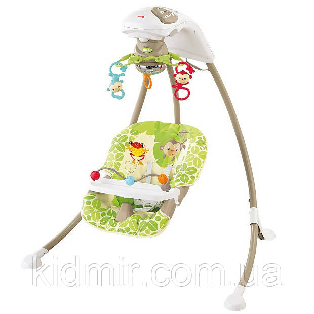 Заколисуючий центр колиска гойдалка Тропічні друзі Fisher Price Y8648, фото 1