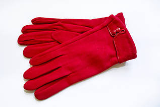Жіночі стрейчеві рукавички Червоні 118S1