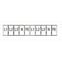 Маркировка клеммного ряда, ширина 6 мм (символы L1, L2, L3, N, PE) (уп. 100 шт.)