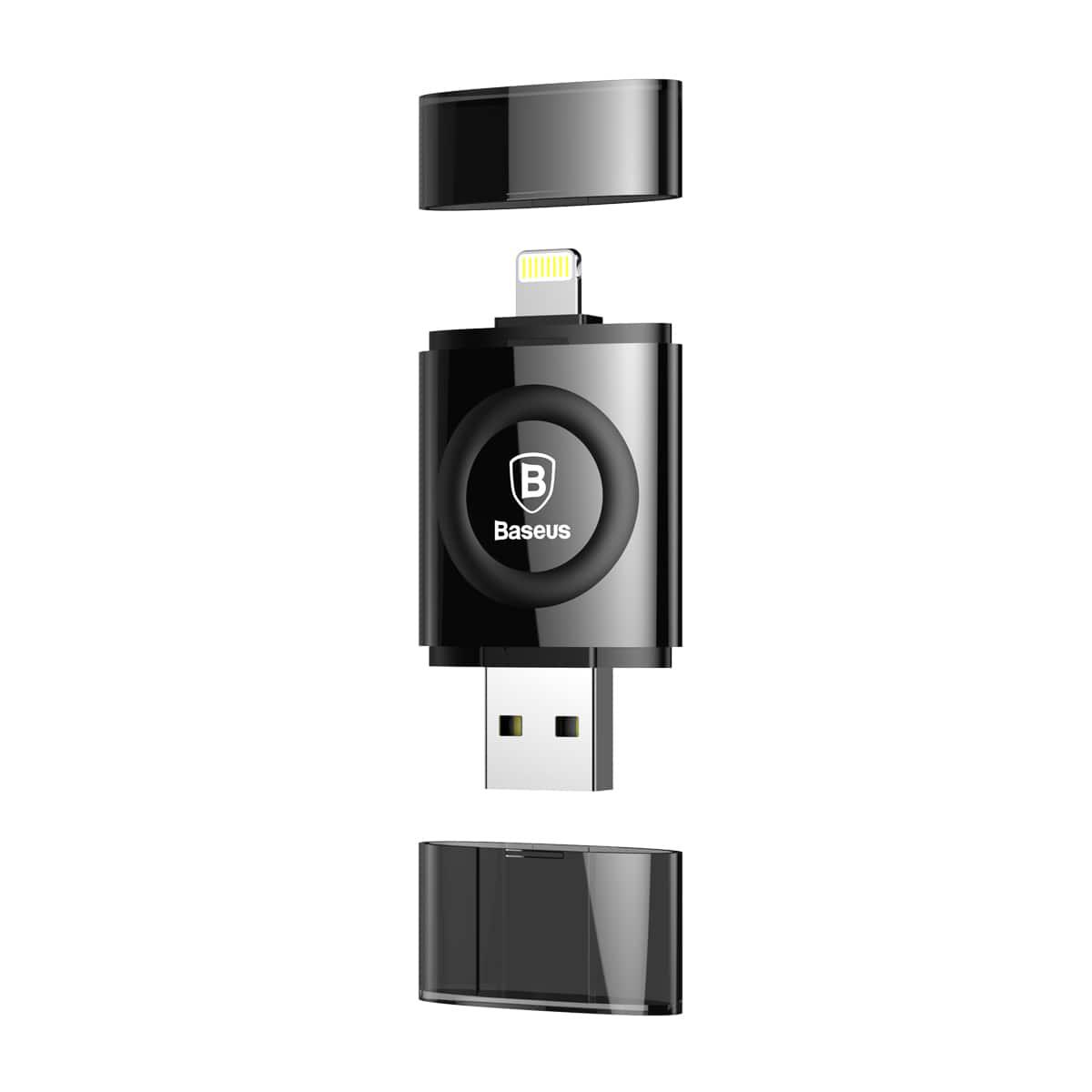 Флешка Baseus Obsidian X1 64Gb MFI Lightning-USB (Чорний)