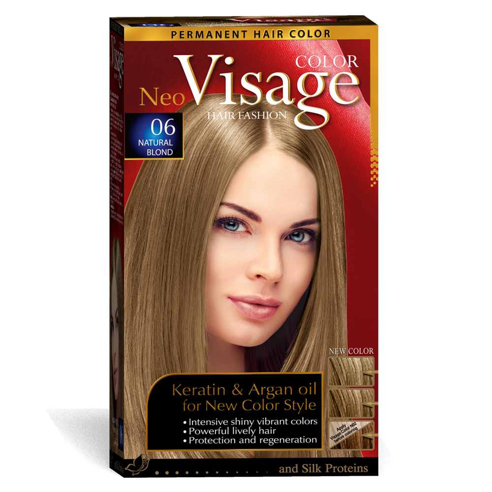 Стійка фарба для волосся Solido Cosmetics Visage 06 Натурально-русий 50/50/20 мл (4518006)