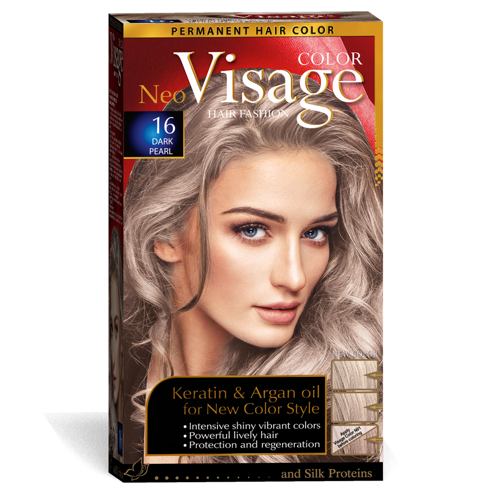 Стійка фарба для волосся Solido Cosmetics Visage 16 Темно-перлинний 50/50/20 мл (4518016)