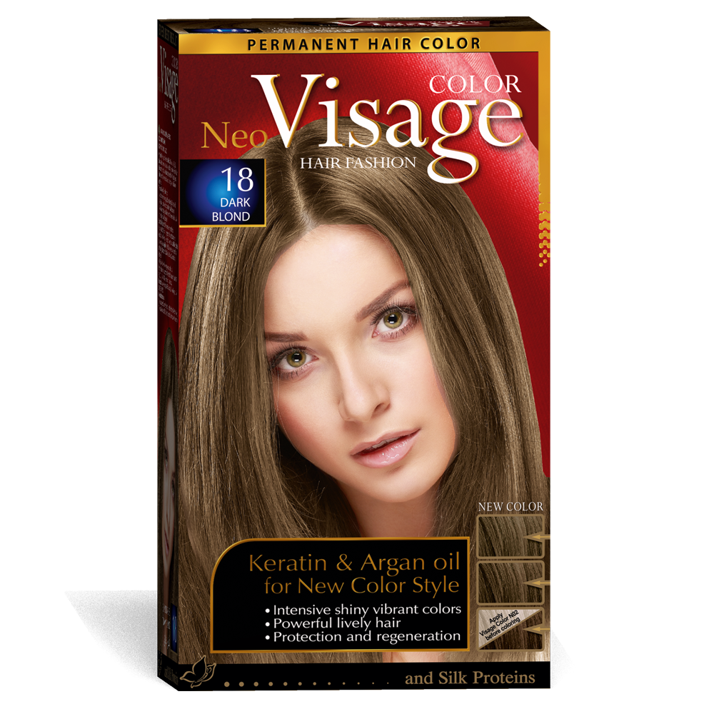Стійка фарба для волосся Solido Cosmetics Visage18 Темно-русий 50/50/20 мл (4518018)